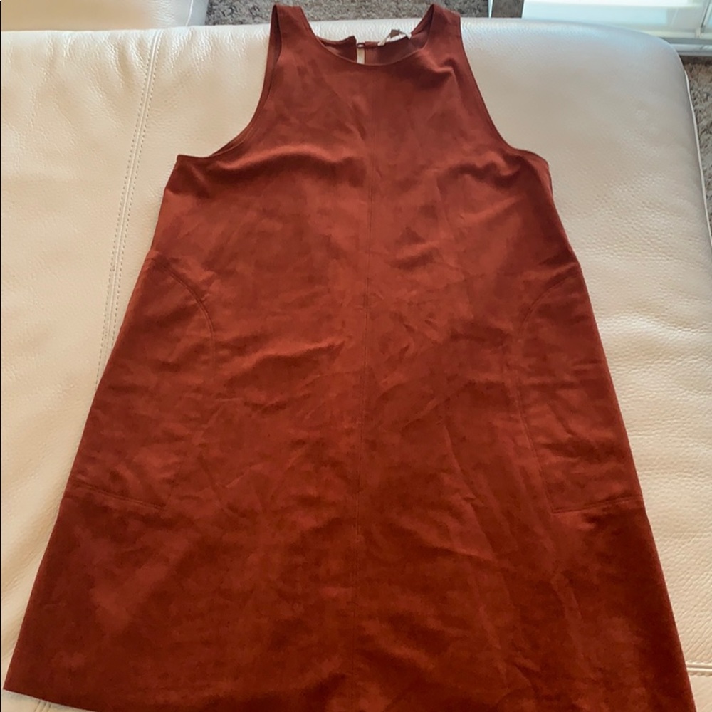 Aritzia Wilfred Vegan Suede Trompette Dress